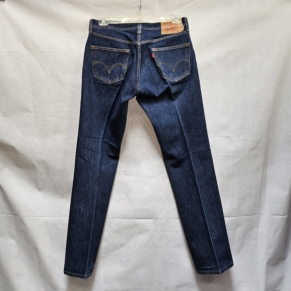Levi 501 Red Label Straight Leg Button Fly Cotton Heavy Startched Jeans Sz 34x34 - Picture 3 of 8